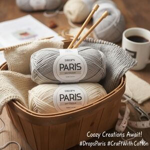Drop's Paris UniColour 100% Cotton Yarn bundle-neutrals
